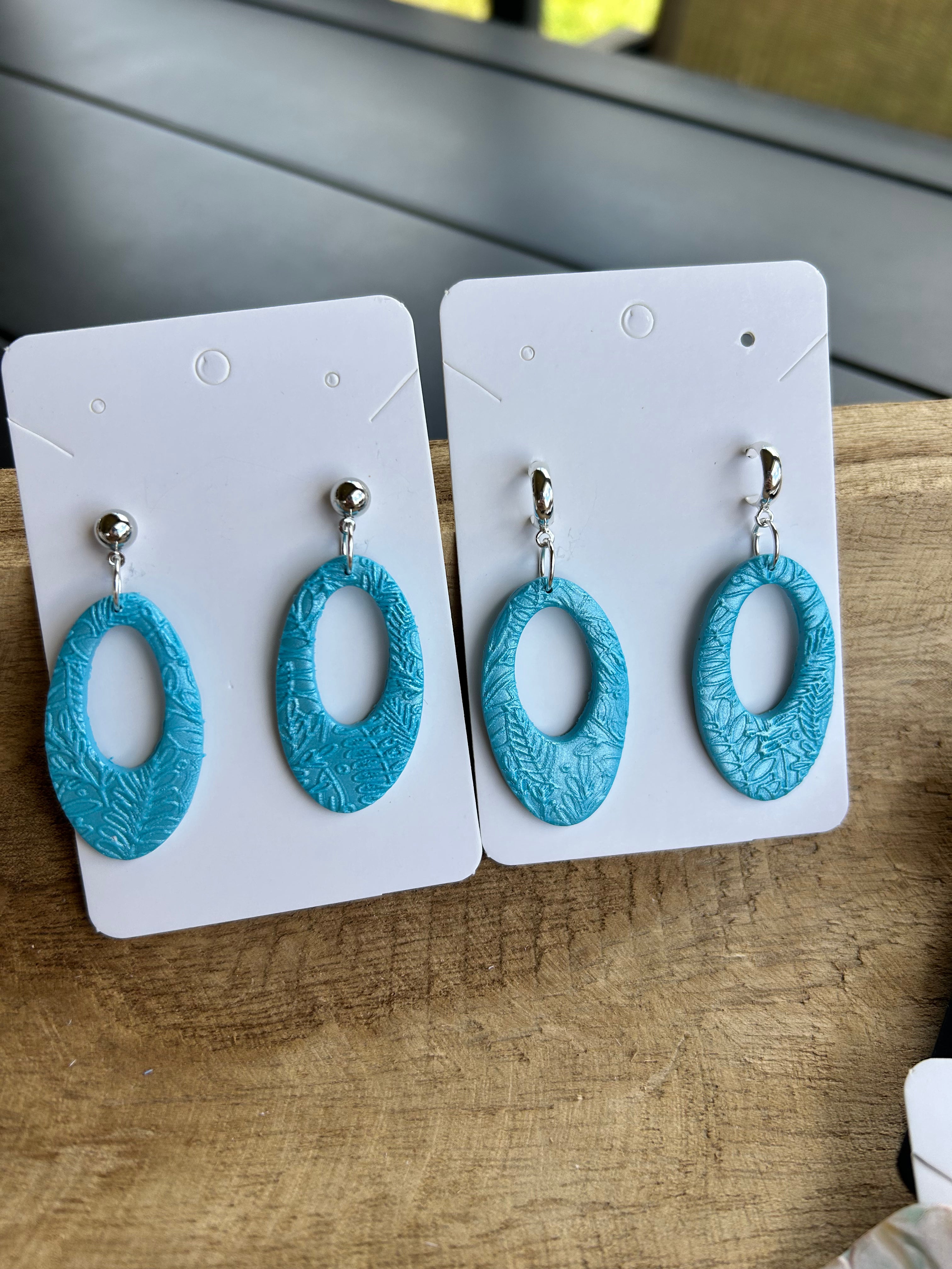Ocean Blue colored Earrings