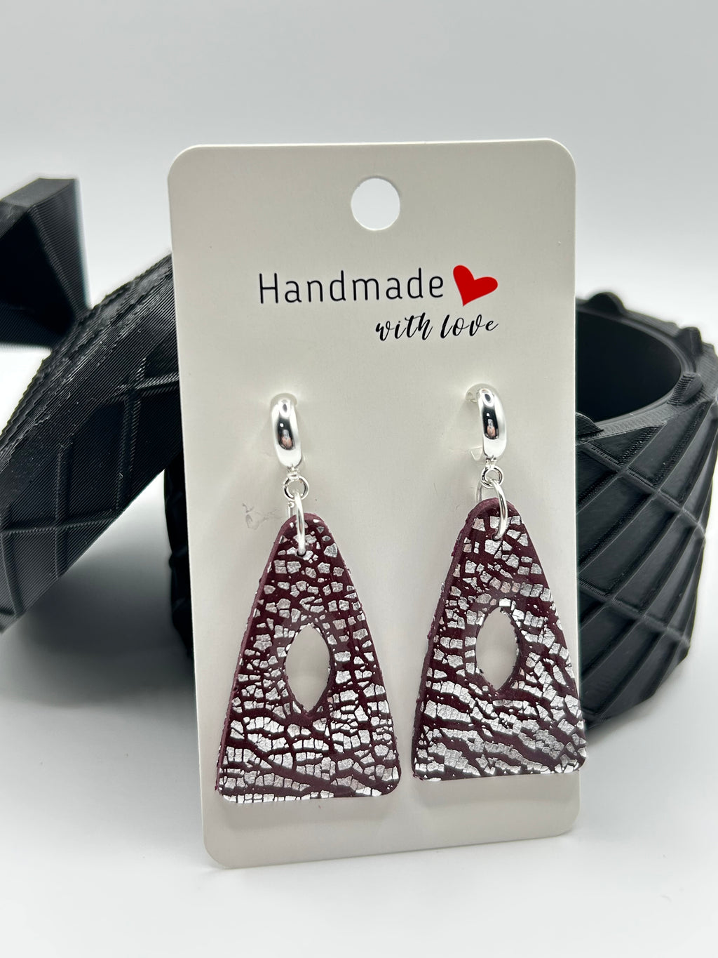 Purple & Silver Earrings